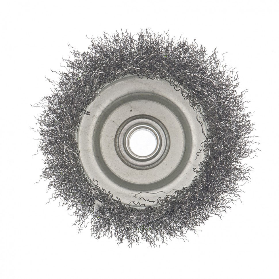 Щетка для УШМ, 100 мм, М14, чашка, витая проволока Сибртех (746057)