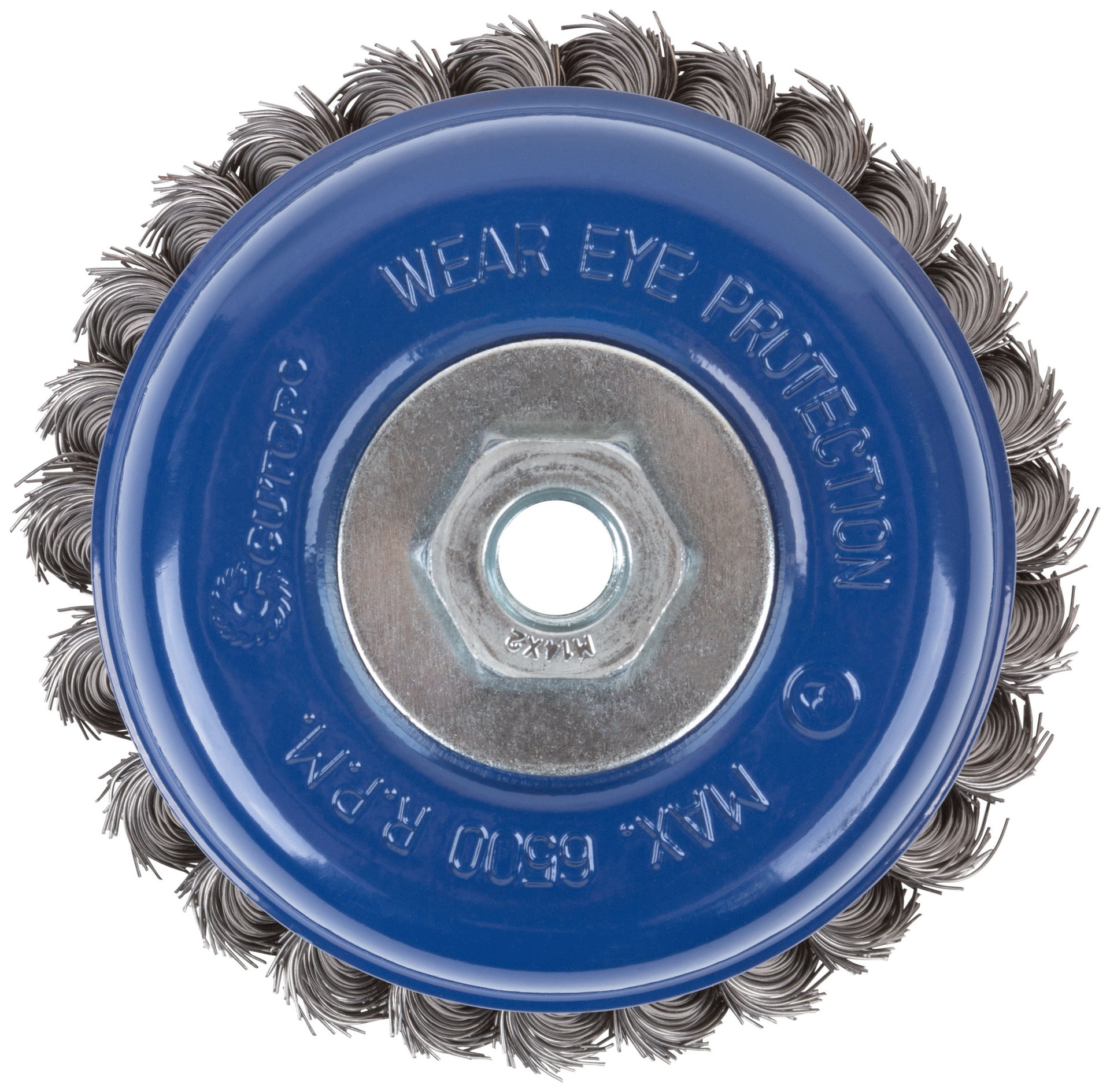 Щетка для УШМ, М14, тип Чашка, крученая витая проволока 0,5 мм, 125 мм, CUTOP Profi (82-523)