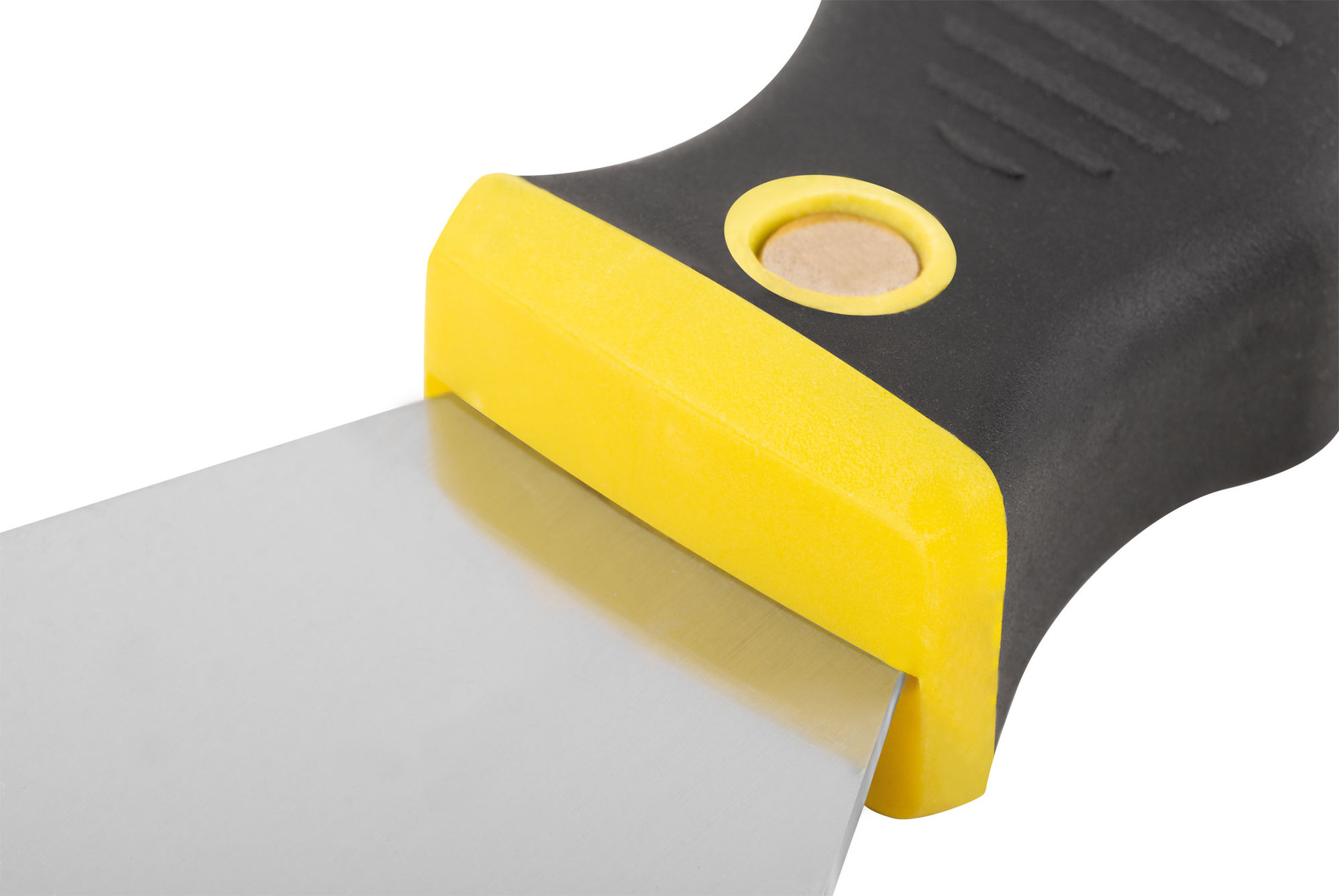 Шпатель для удаления ржавчины Профи, толщ. лезвия 1 мм, двухкомп.ручка с метал.бойком 3 (75 мм) (06673)