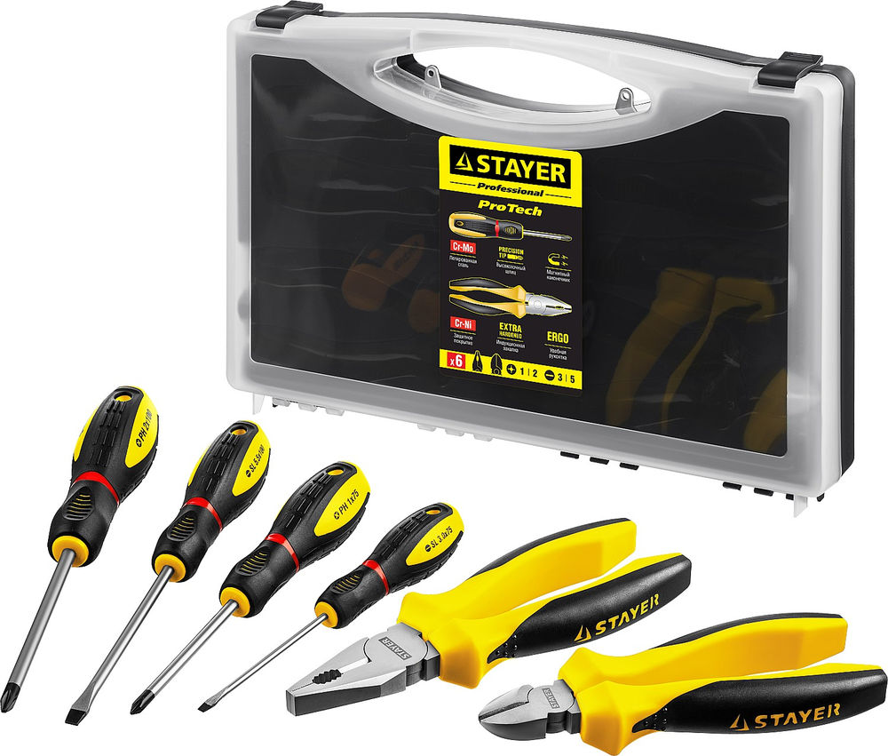 Набор губцевого инструмента Hercules, 6 предм. STAYER 2202-H6