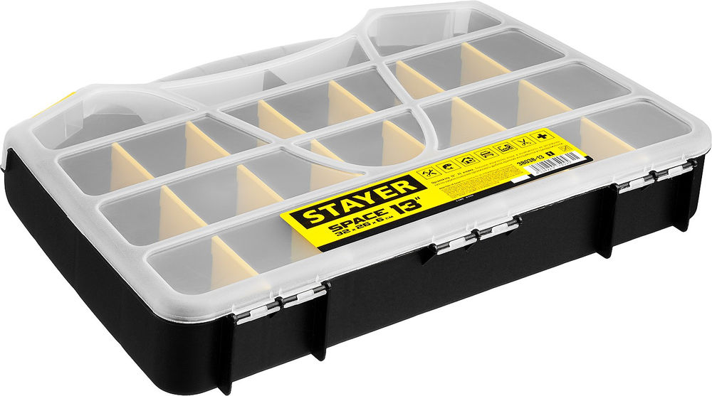 Органайзер пластиковый 320 х 260 х 60 мм, (13) с 21 ячейкой SPACE-13 STAYER 38038-13