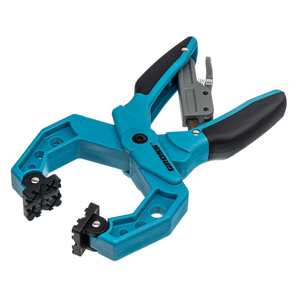 Струбцина клещеобразная 2-1/4, пластиковый корпус, храповой механизм жесткой фиксации, 58 мм Gross (20803)