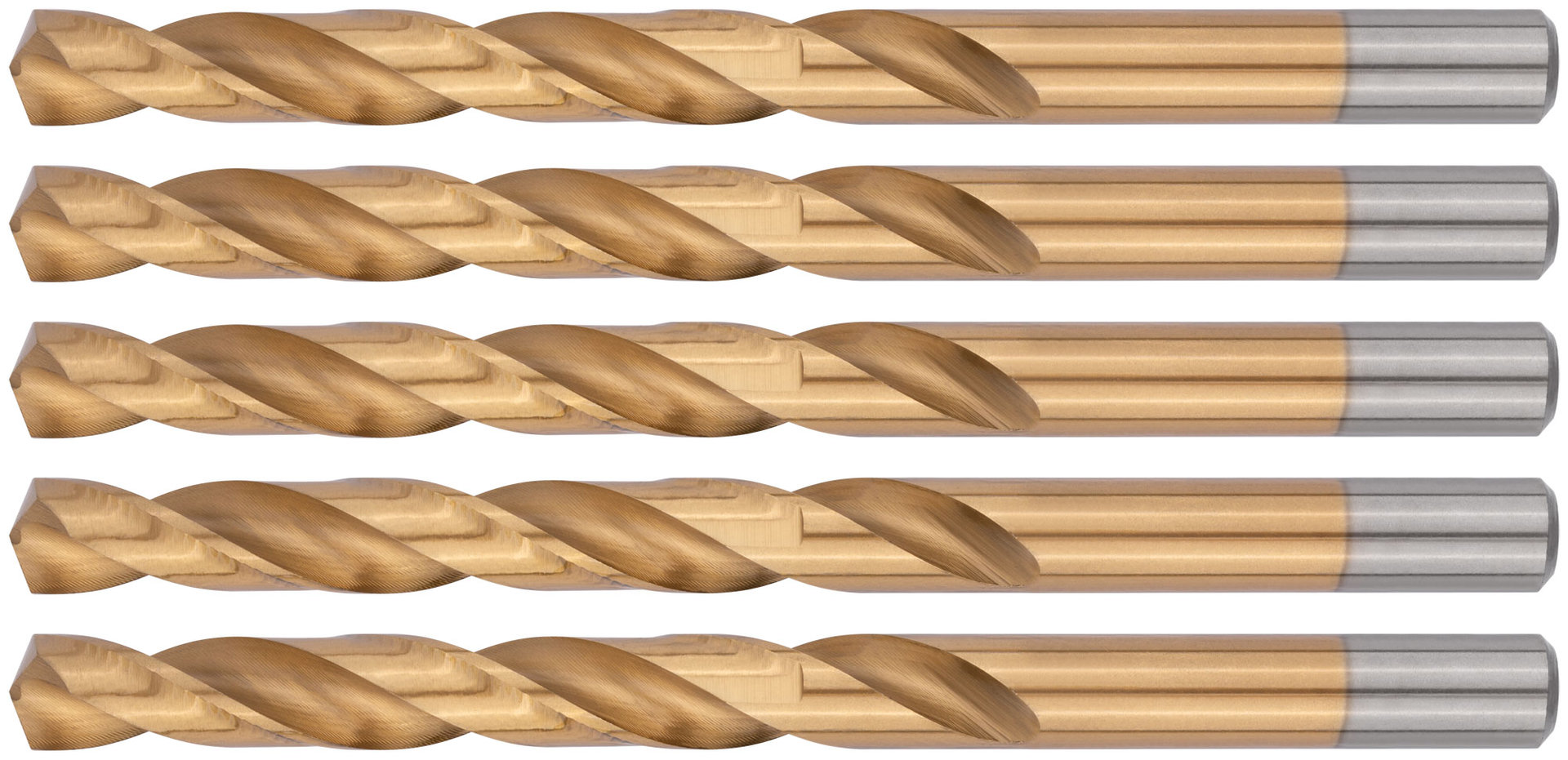 Сверла HSS по металлу, титановое покрытие 10,0 мм ( 5 шт.) (34200)