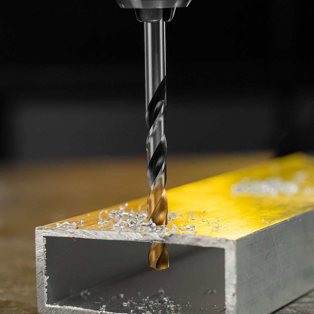 Сверло спиральное по металлу 6 x 93мм, Р6М5, Golden Tip, многогранная заточка Denzel (718278)