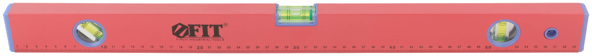 Уровень Стандарт, 3 глазка, красный корпус, фрезерованная рабочая грань, шкала 600 мм (18056)