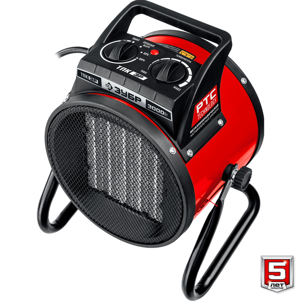 Тепловая пушка электрическая 3 кВт ЗУБР ТПК-3Р