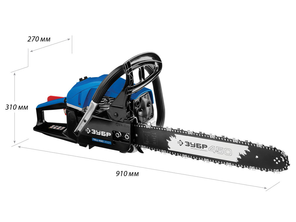 Бензопила 49 см?, 45 см ЗУБР Профессионал ПБЦ-490 45ДП