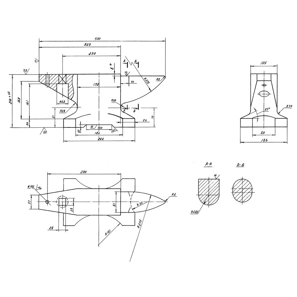 Наковальня стальная 50 кг ЗУБР Профессионал 32620-50