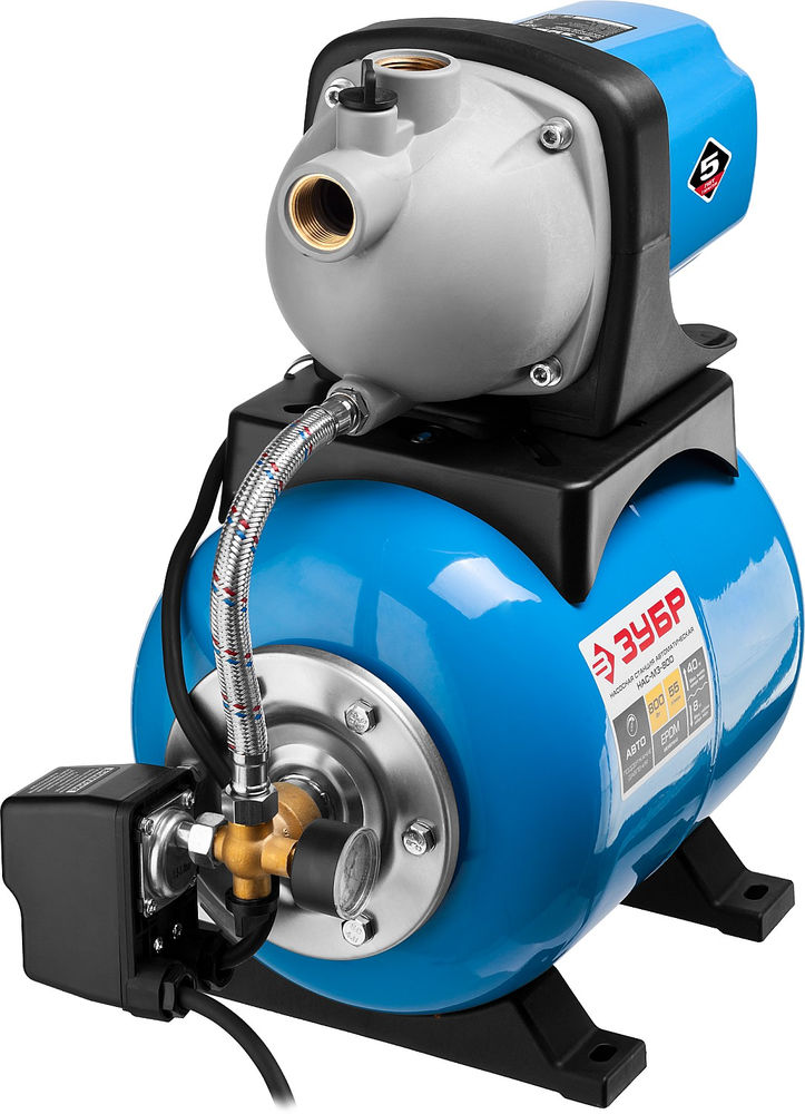 Станция насосная автоматическая 800 Вт, бак 20 л ЗУБР НАС-М3-800