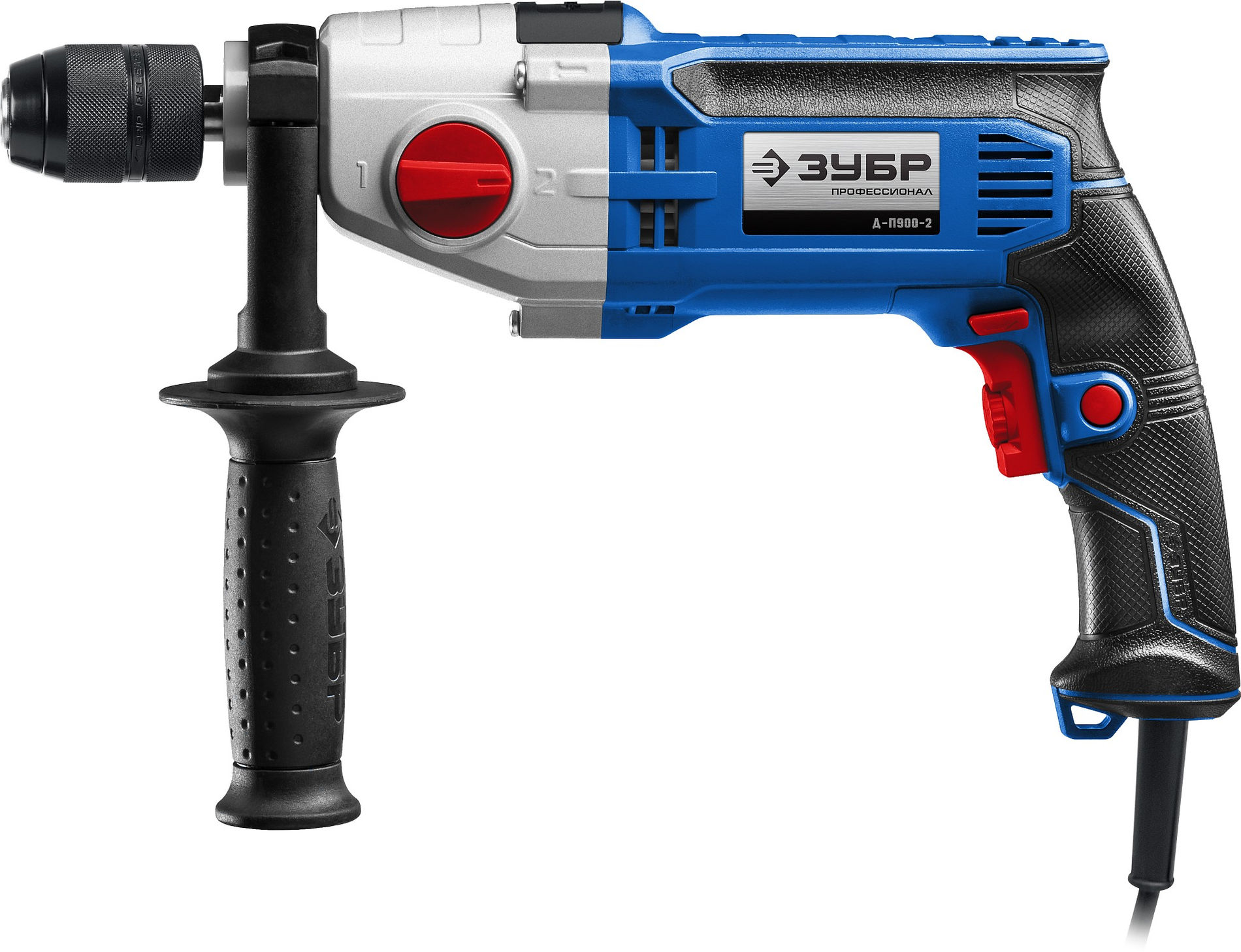 ЗУБР 900 Вт, 13 мм, безударная дрель, 2-скоростная, мет. корпус, Профессионал (Д-П900-2)