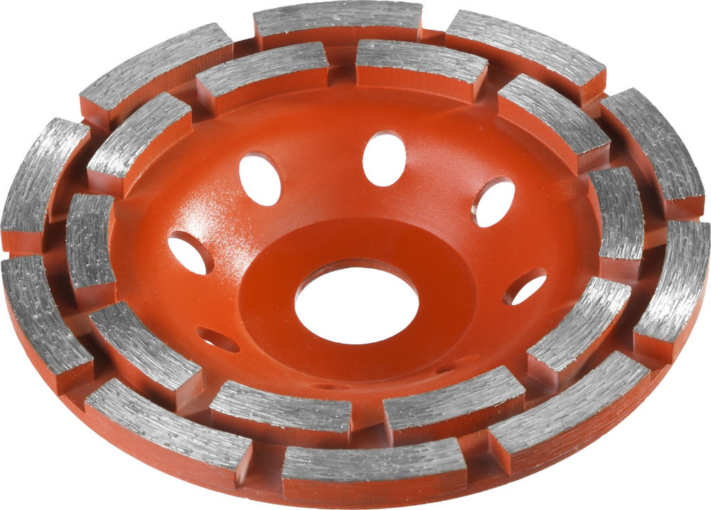 Чашка шлифовальная алмазная двухрядная d 125 мм ЗУБР 33376-125