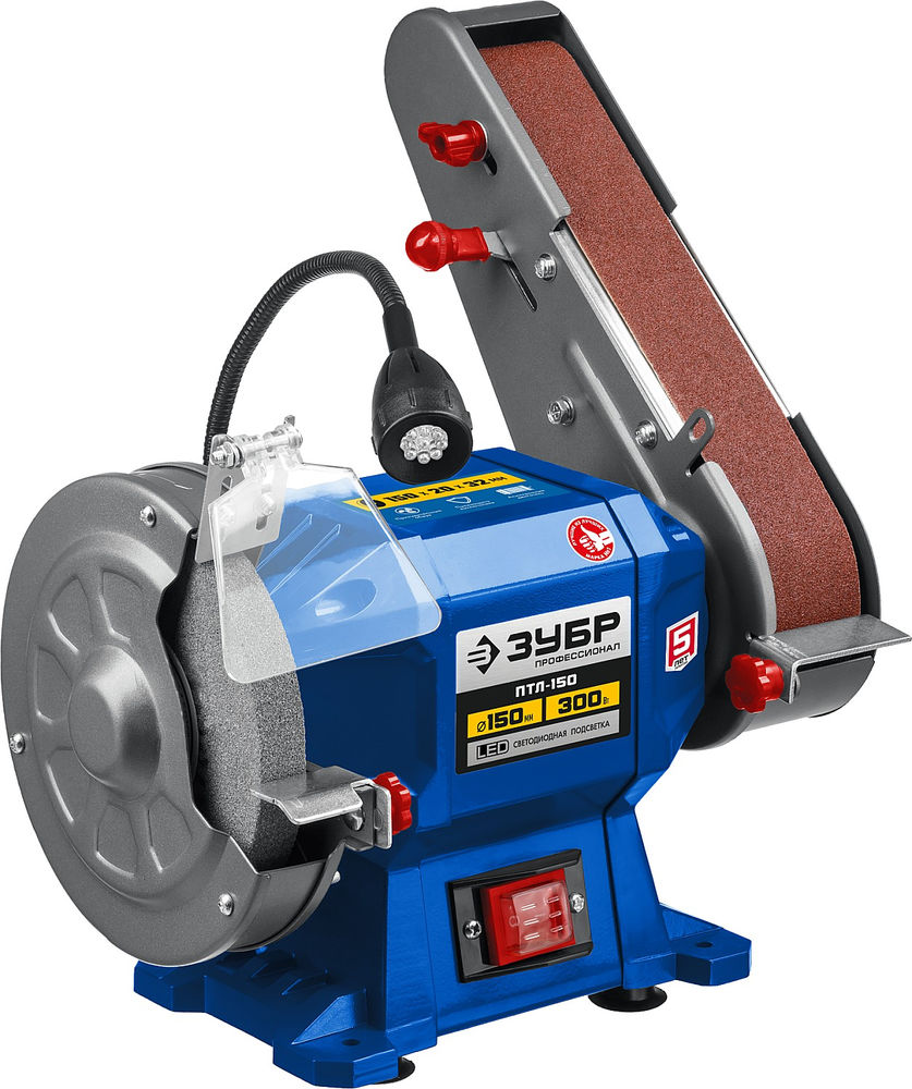 Станок заточной с шлифовальной лентой d 150 мм 50?686 мм лента 300 Вт Профессионал ЗУБР ПТЛ-150