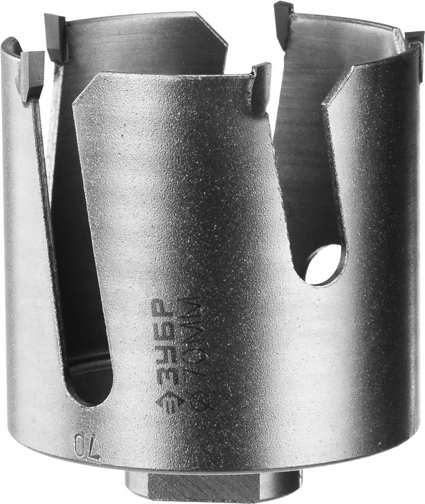 Коронка с твердосплавными резцами 70 мм ЗУБР Проуниверсал Профессионал 29514-70