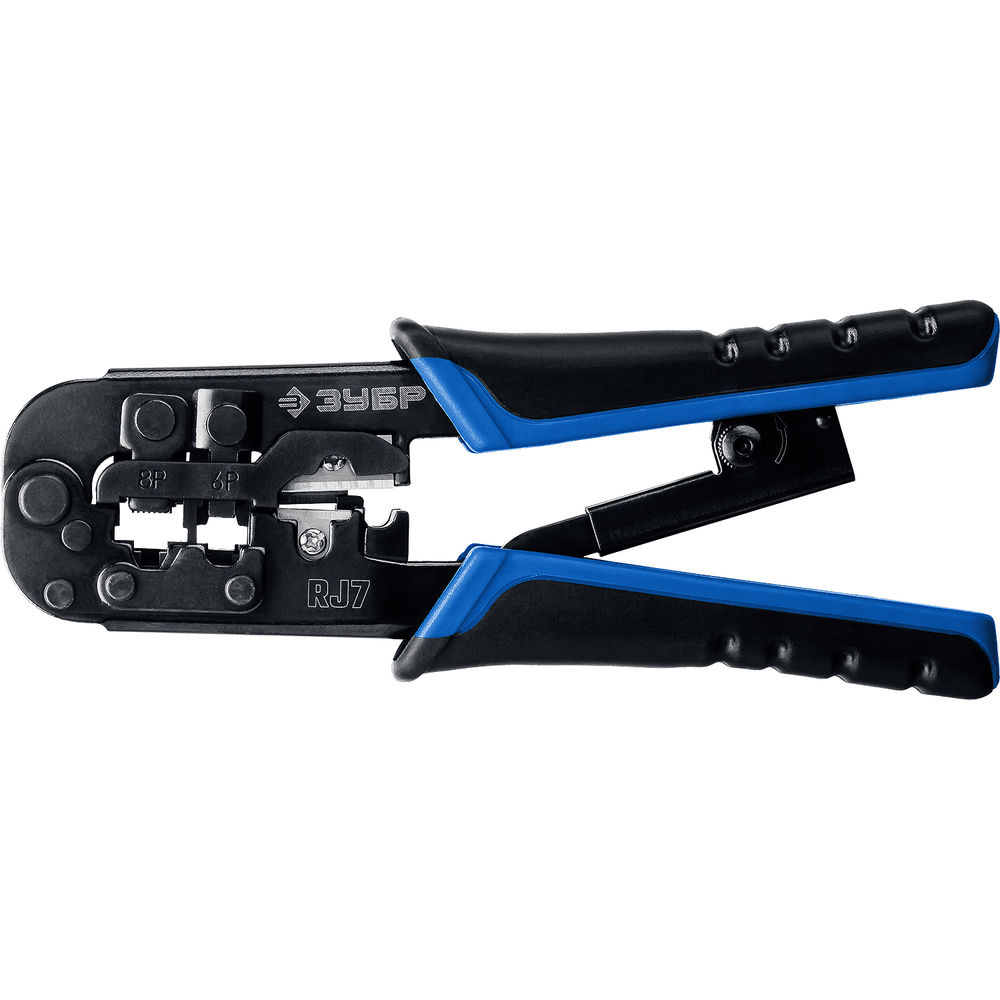 Универсальный кримпер 203 мм RJ7 (RJ45 RJ11 RJ12) Профессионал ЗУБР 22650