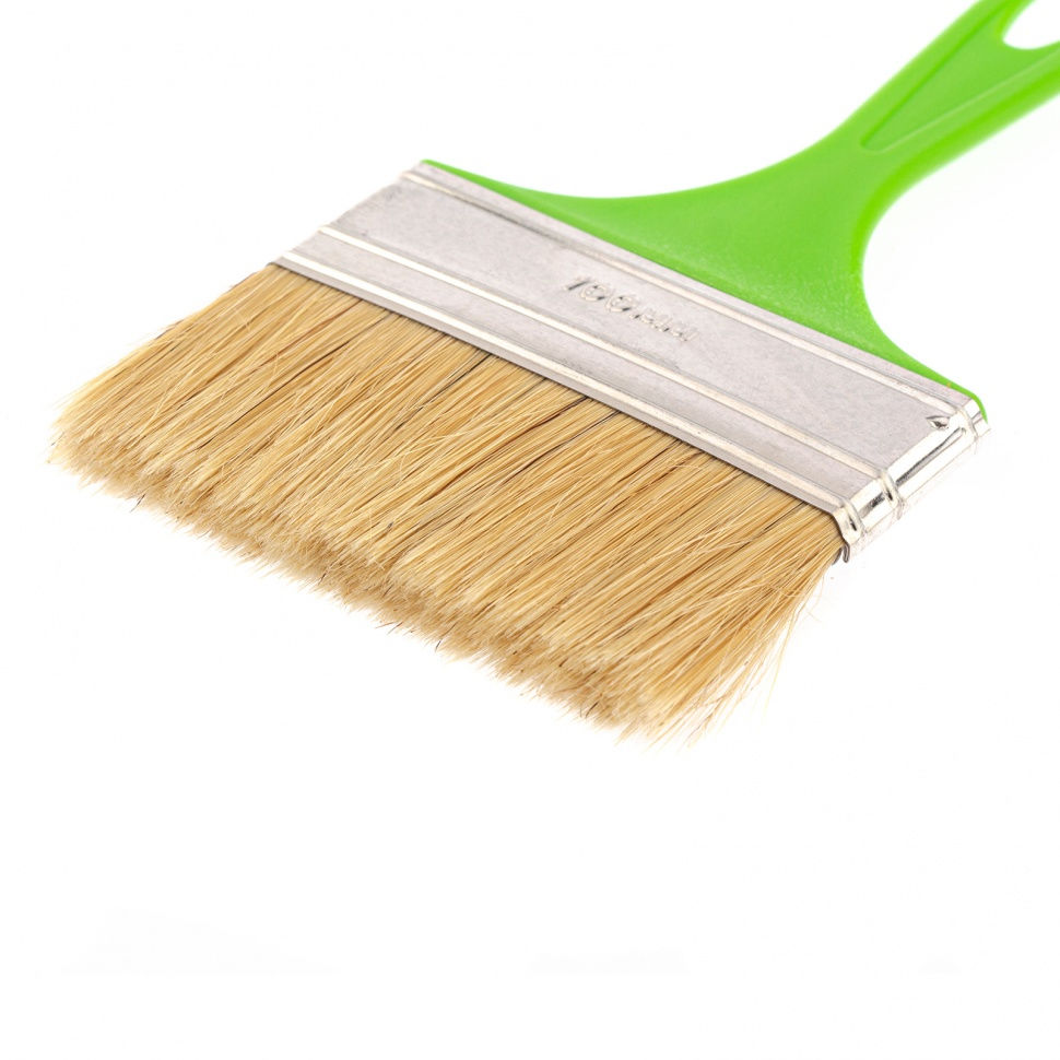 Кисть флейцевая Евро, 100 x 8, натуральная щетина, пластиковая ручка Сибртех (83304)
