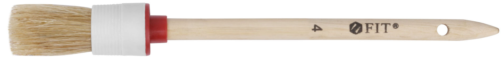 Кисть круглая, натуральная светлая щетина №4 ( 25 мм) (01303)