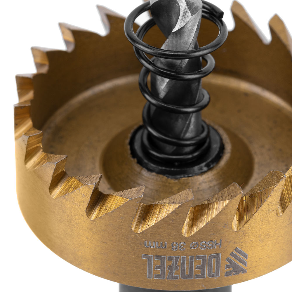 Коронка по металлу HSS, 38 мм, нитридтитановое покрытие Denzel (724111)