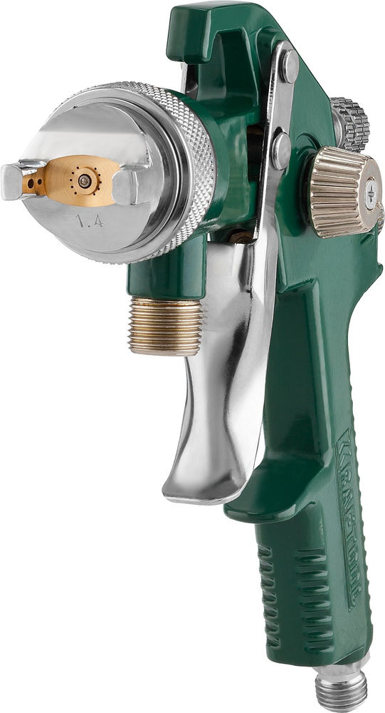 Пневматический краскопульт с нижним бачком AirKraft, HVLP, 1.4 мм KRAFTOOL 06520-1.4