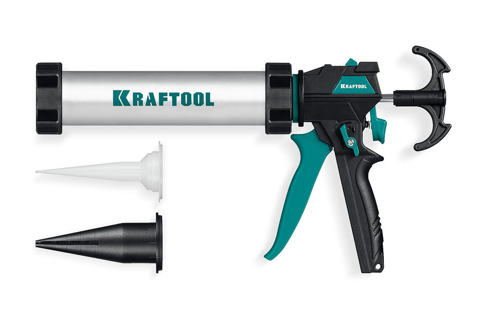 Закрытый пистолет для герметика ULTRA, 310 мл, прямой забор, регулировка силы давления, вариативная антикапельная система KRAFTOOL 06677-31