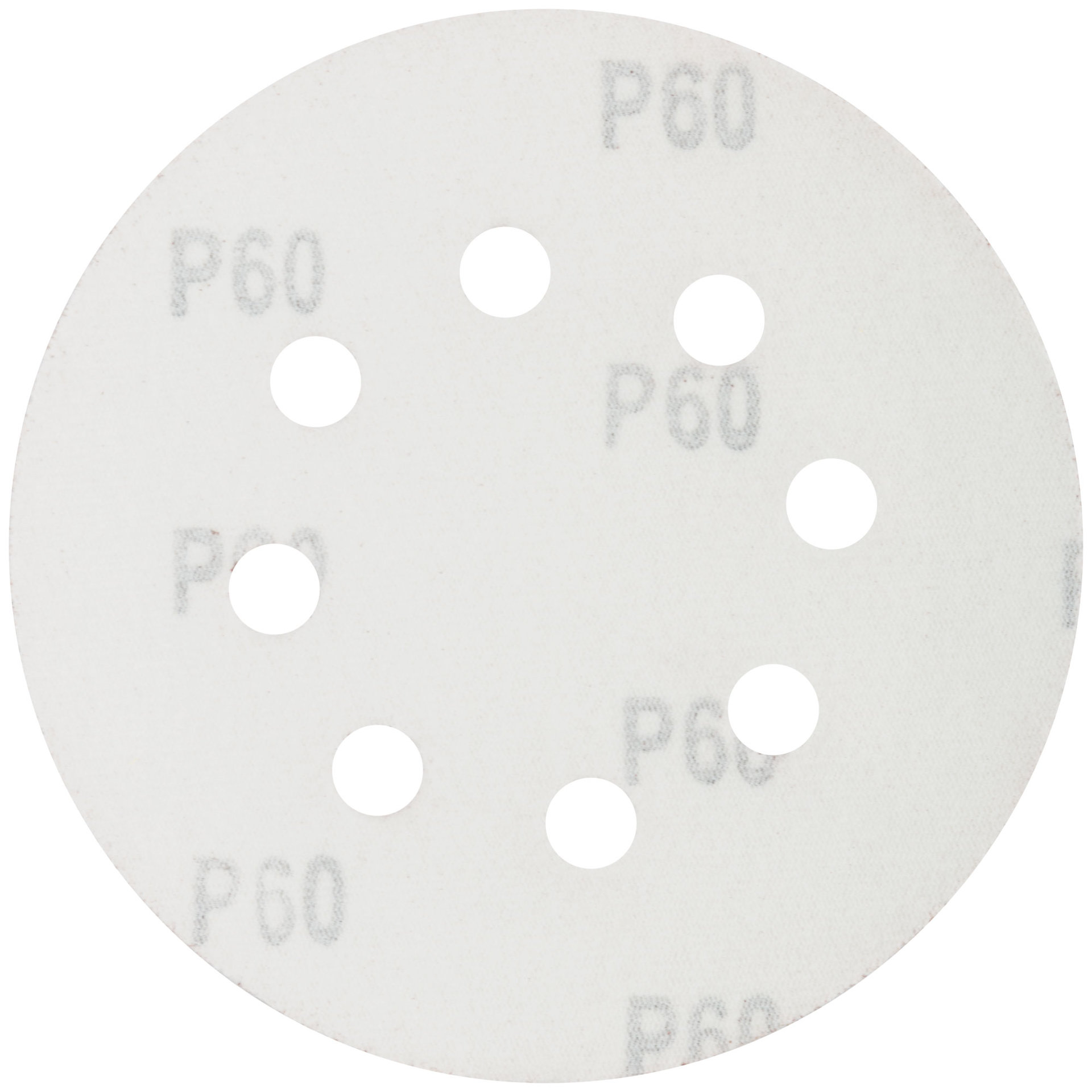 Круги шлифовальные с отверстиями (липучка), алюминий-оксидные, 125 мм, 5 шт. Р 60 (39783)