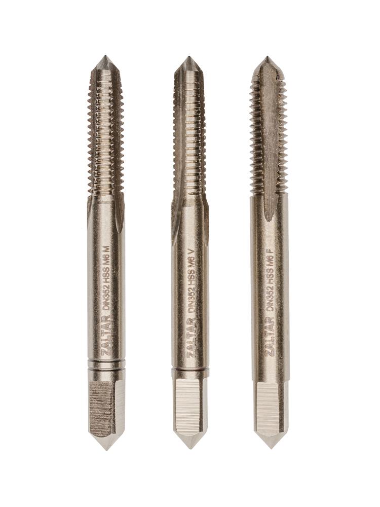 Набор метчиков ручных HSS DIN 352, 3 пр., Nr.1/Nr.2/Nr.3, M6 x 1.0 (ZA-10016)