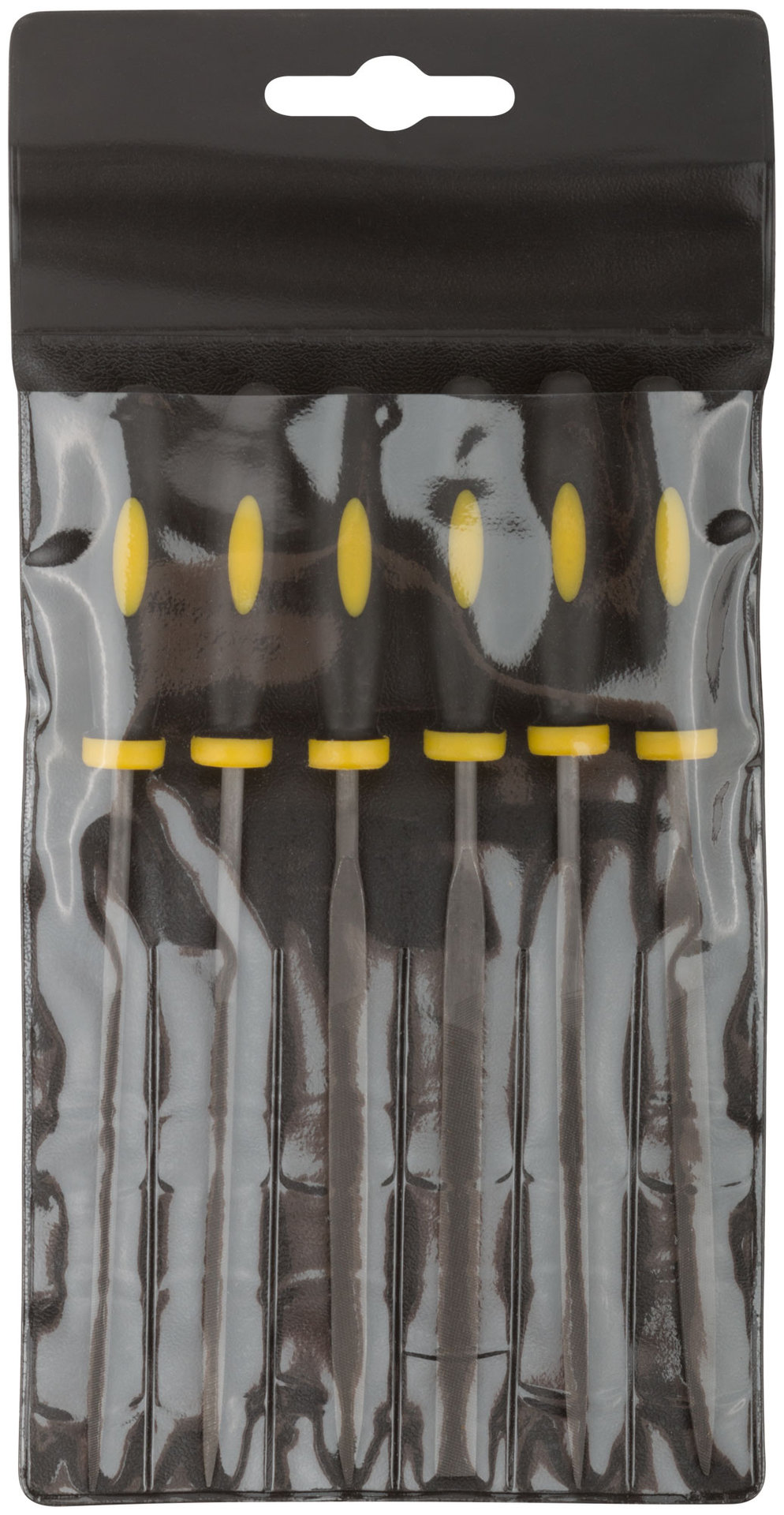 Надфили, прорезиненная ручка, 3х150/70 мм, 6 шт. (42172)