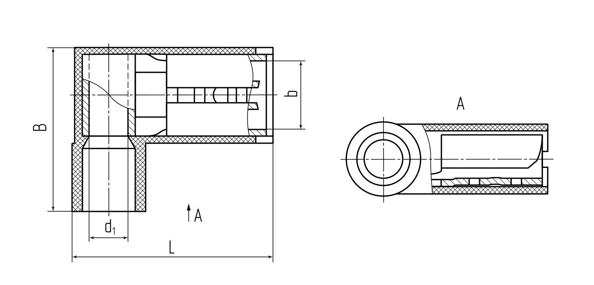 Разъем флажковый изолированный «мама» РФИ-М(н) 2.5–(6.3) серия ПРОФИ (КВТ) (57926)