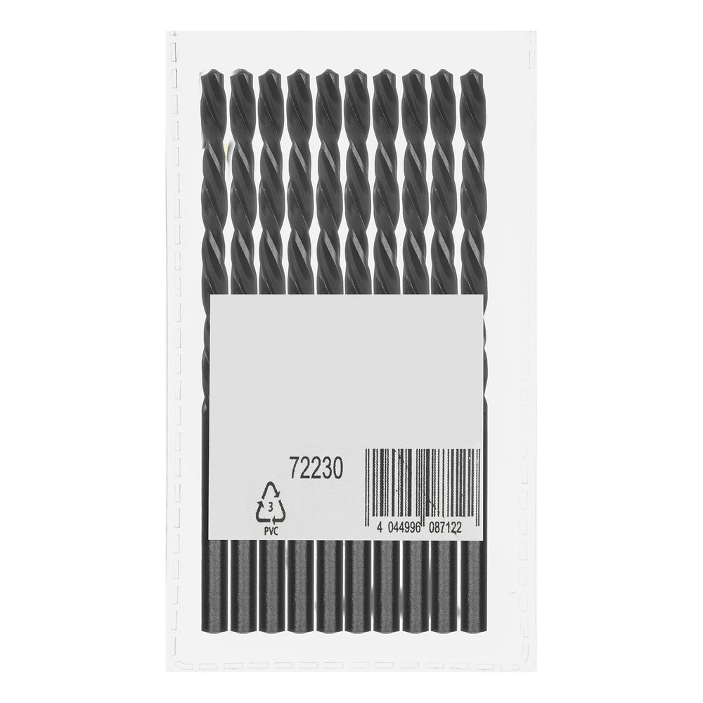 Сверло по металлу, 3 мм, быстрорежущая сталь, 10 шт, цилиндрический хвостовик Сибртех