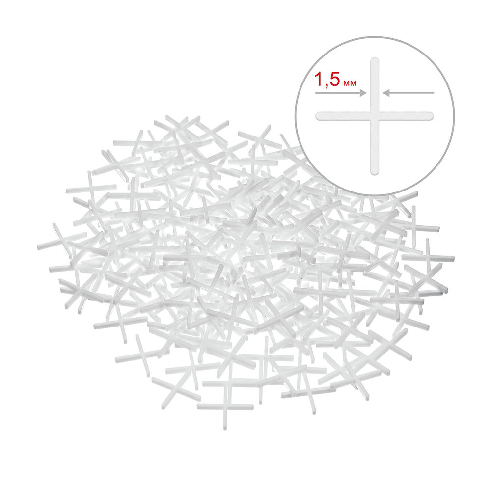 Крестики для плитки 1.5 мм, 200 шт ЗУБР 33811-1.5