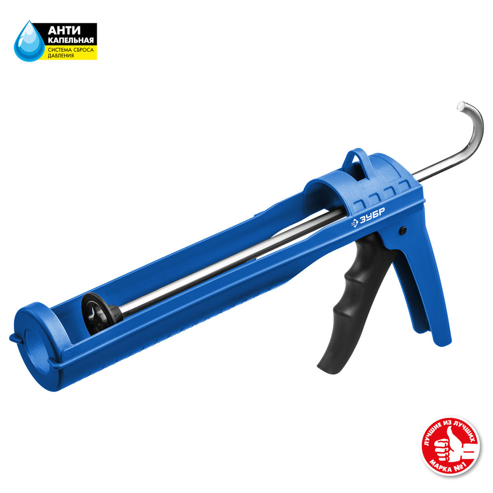 Пистолет для герметика полукорпусной 310 мл, антикапельная система, легкий ЗУБР 06627  