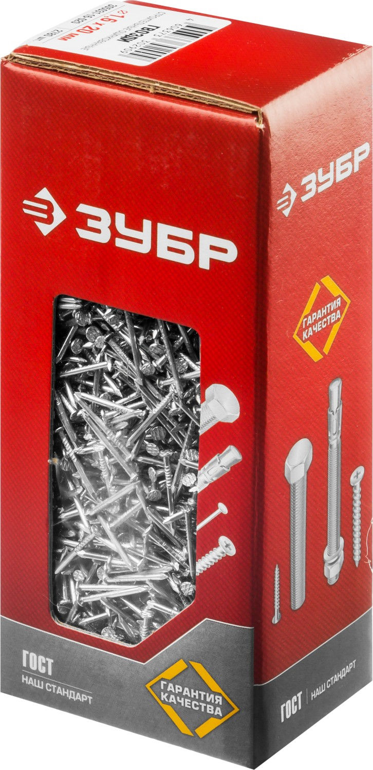 ЗУБР ГОСТ 4028-63, 20 x 1.6 мм, цинк, 1 кг, строительные гвозди (305031-16-020)