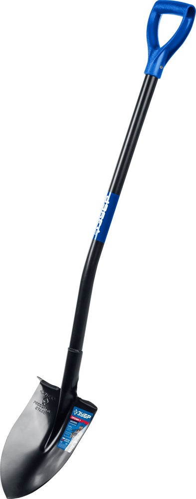 Штыковая лопата тип ЛСГ 275х205х1200мм полотно рессорная сталь 1.6мм закалено стальной изог.черенок с ручкой ПРОФЕССИОНАЛ ЗУБР ПРОФИ-7 39557