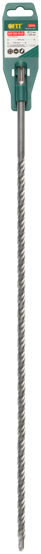 Бур по бетону SDS PLUS с двойной резьбой 12х600 мм (32976)