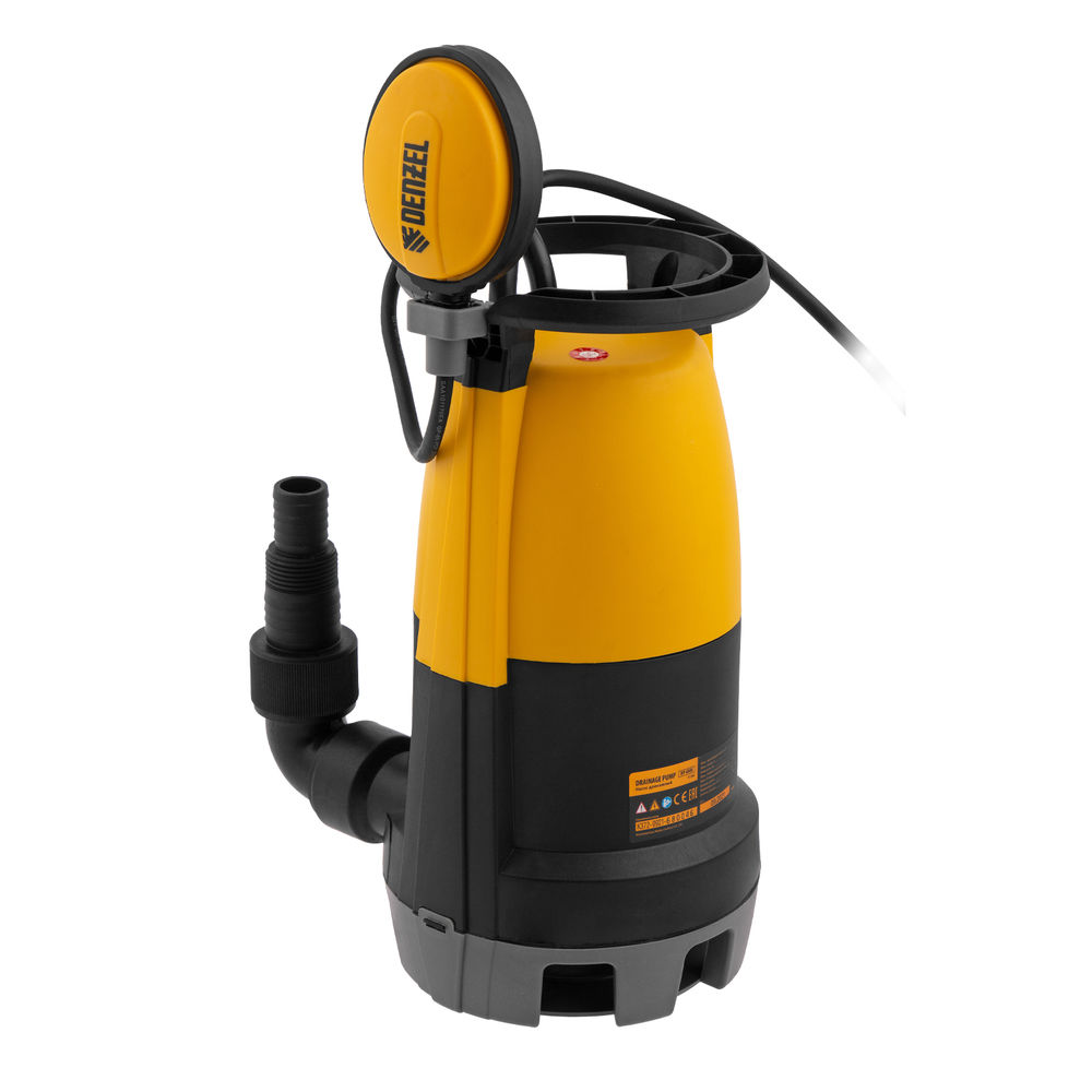 Дренажный насос для чистой и грязной воды DP-600S, 600 Вт, напор 7 м, 13000 л/ч Denzel (97268)