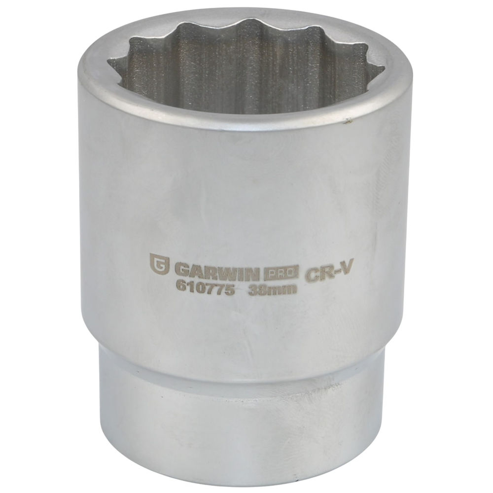 Головка, 1, 38 мм, торцевая, 12-гранная, GARWIN PRO, 610775-38