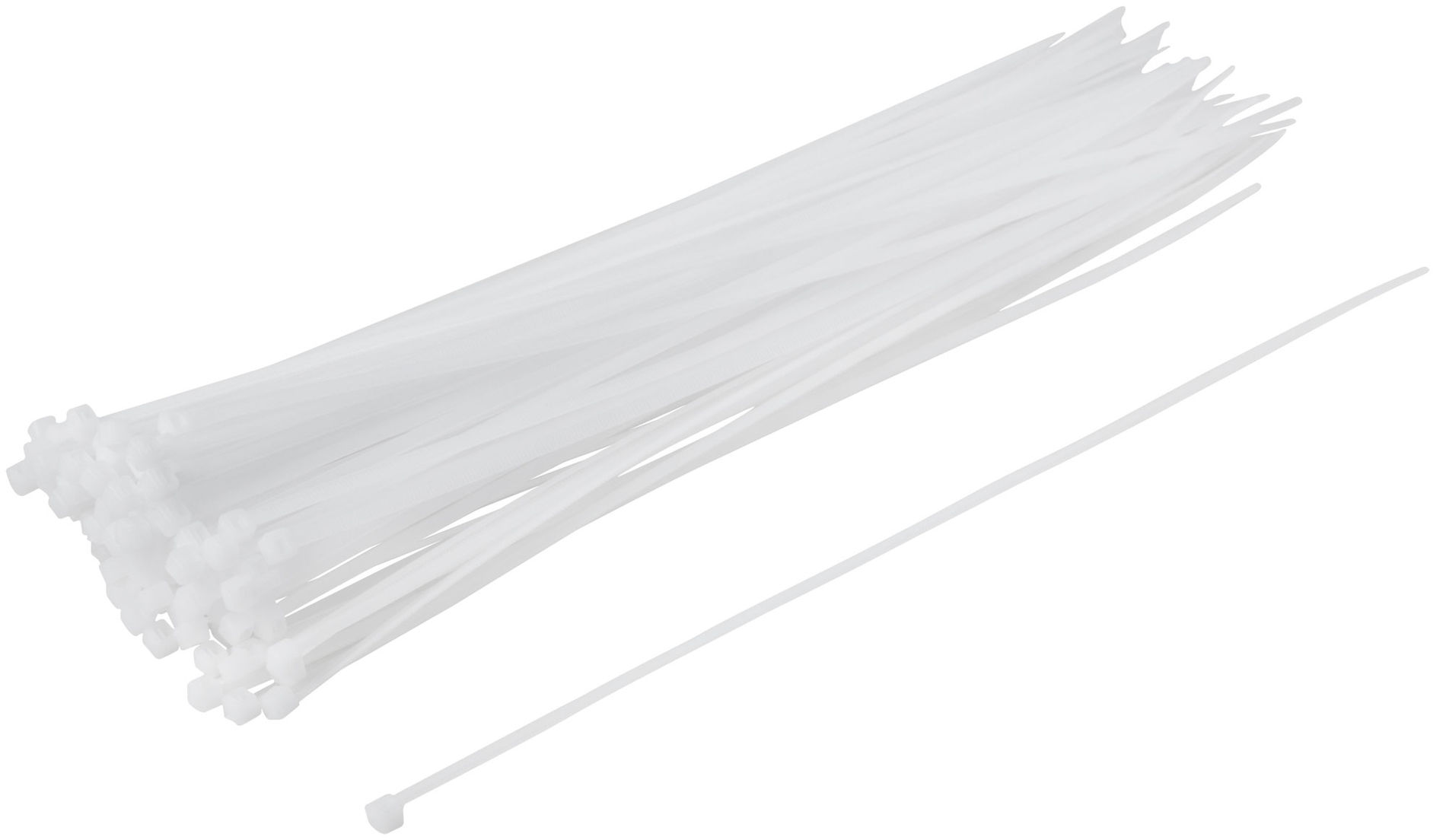 Хомуты нейлоновые для проводов, белые 100 шт., 3,6х300 мм (60249М)