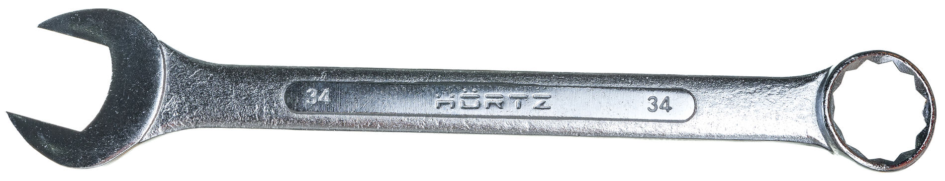 Ключ гаечный комбинированный 34х34 мм хромирование HORTZ