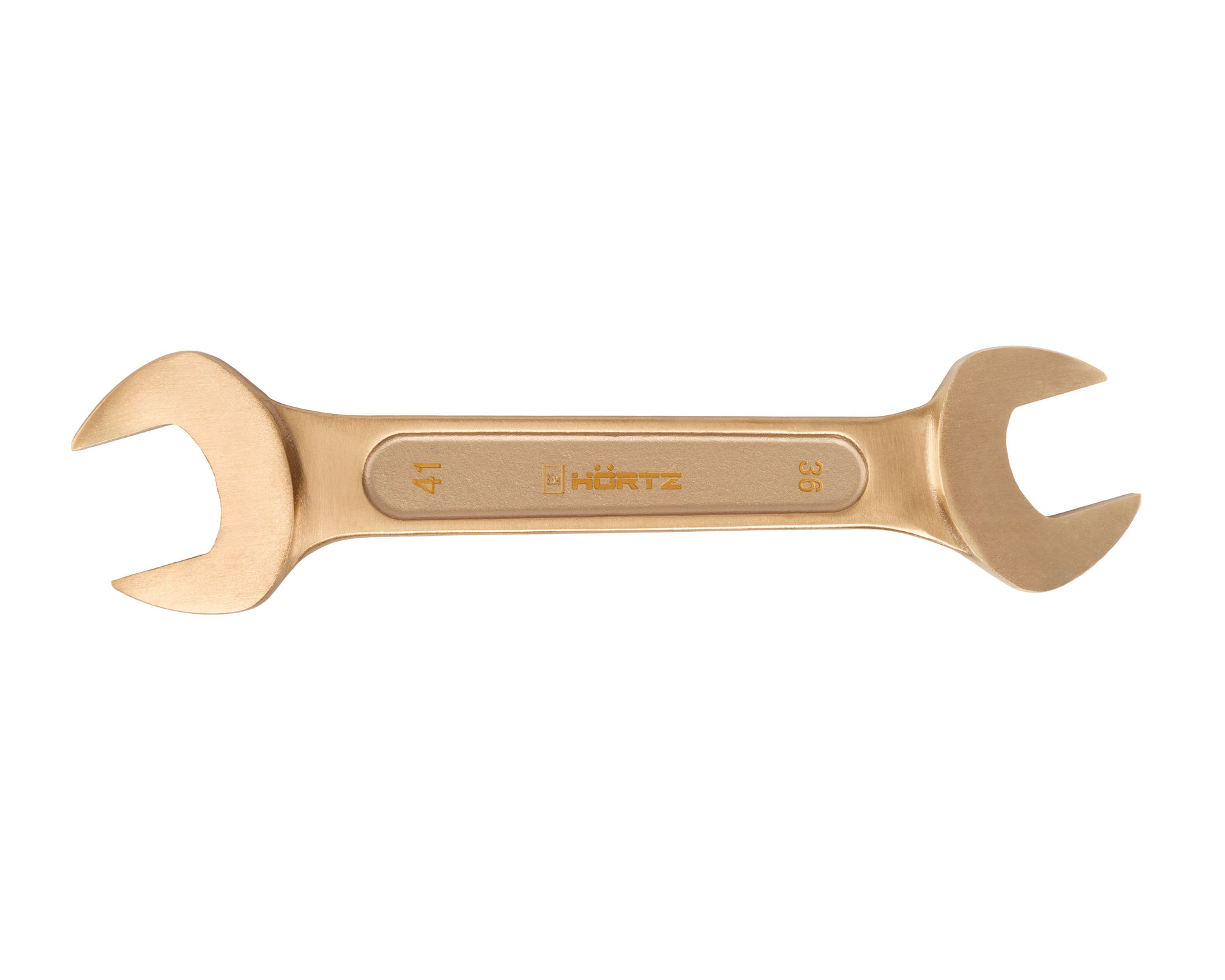 Ключ гаечный рожковый двусторонний 36х41 искробезопасный сплав BeCu, HORTZ