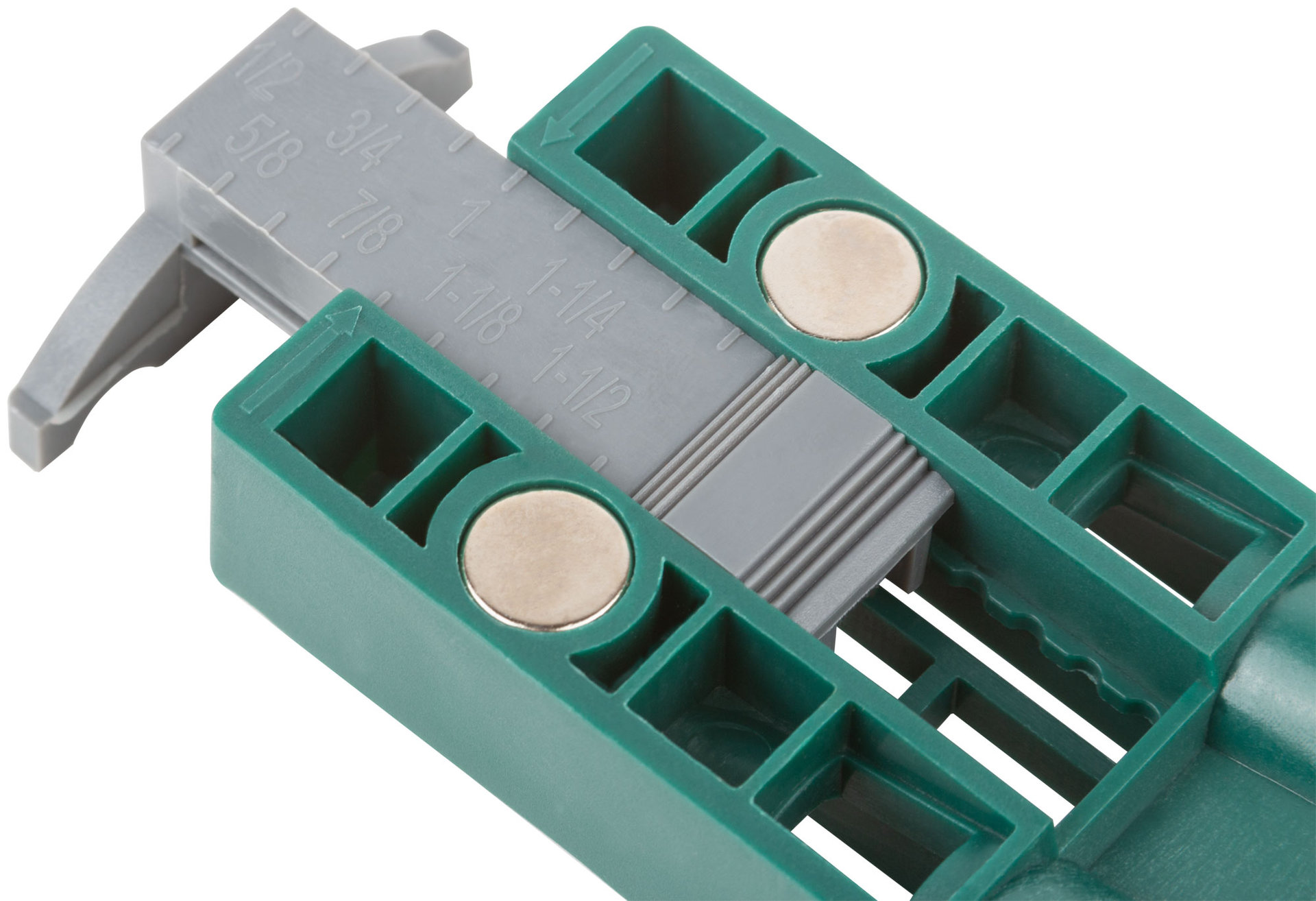 Кондуктор для глухих отверстий с ограничителем глубины двойной, пластиковый кейс (36417)