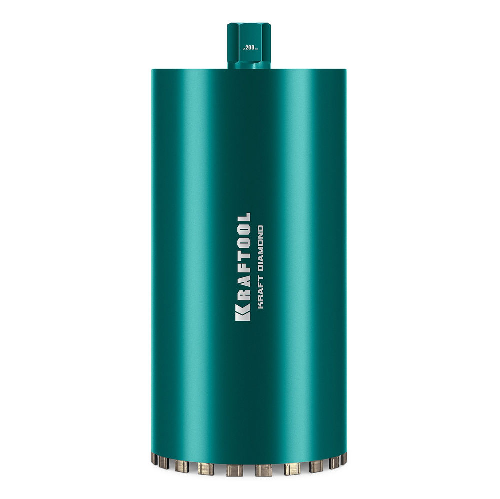 Алмазная коронка по железобетону DIAMOND, 200 мм (450 мм, 1 1/4, лазерная сварка сегментов) KRAFTOOL 29825-200
