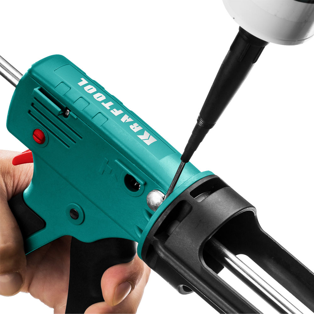 Пистолет для герметика GRAND 2-in-1, 310 мл, антикапельная система, скелетный KRAFTOOL 06674