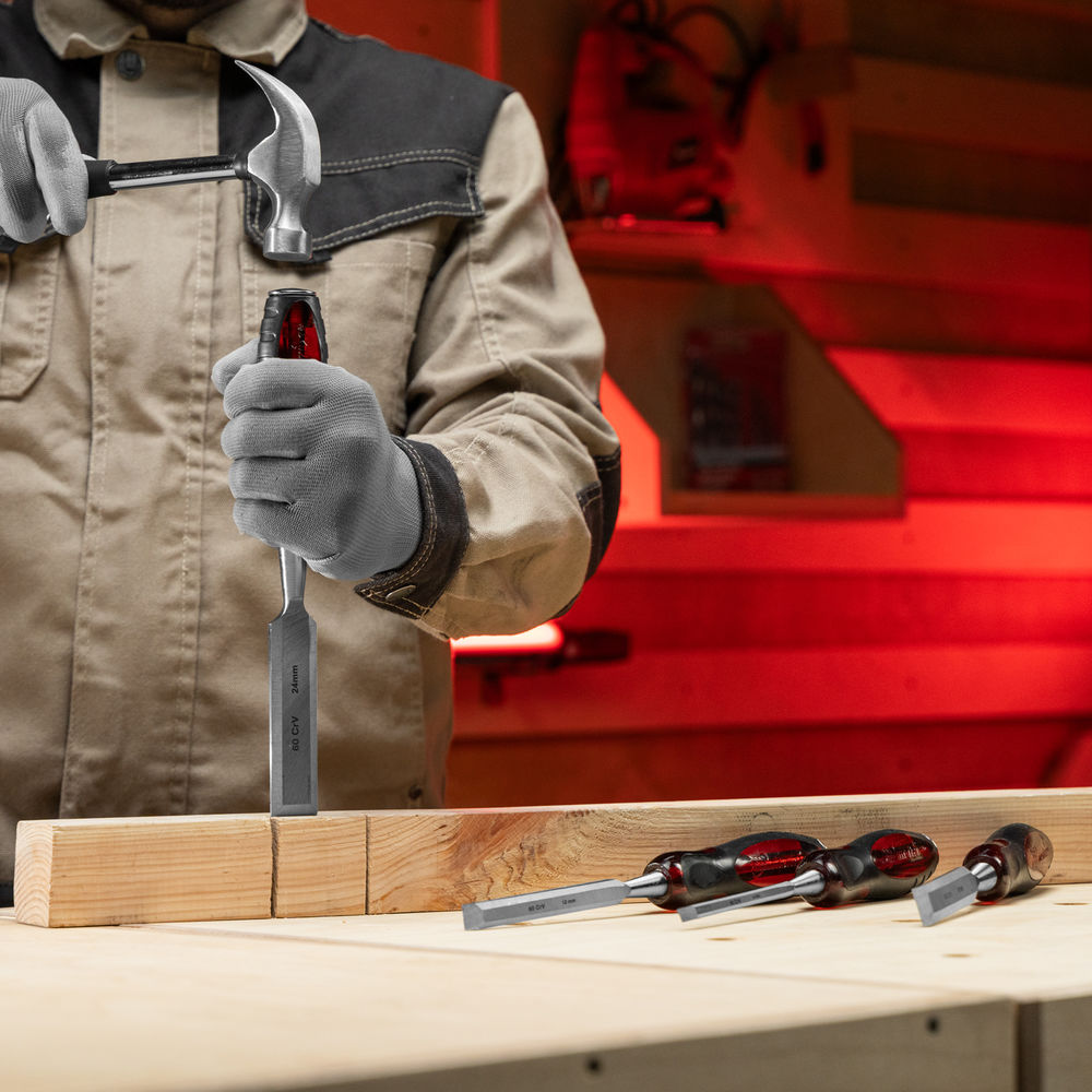 Набор долот-стамесок плоских Тигровый глаз, 4 шт, 6-12-18-24 мм Matrix