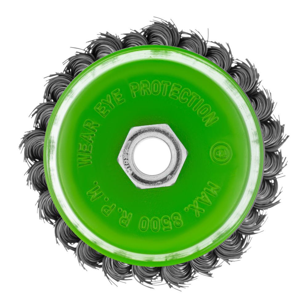 Щетка для УШМ, 100 мм, М14, чашка, крученая металлическая проволока Сибртех (746287)