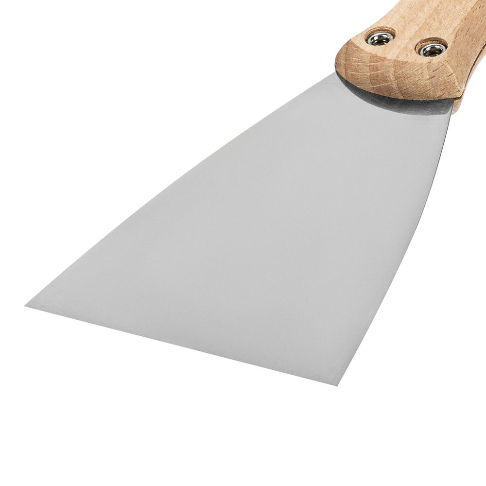 Шпательная лопатка из нержавеющей стали, 80 мм, буковая рукоятка, EFP Matrix (85615)