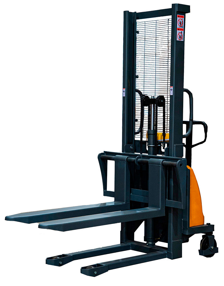 Штабелер гидравлический с электроподъемом 1,5 т 1,6 м XILIN CDD15B-E (WET) с раздвижными вилами (1009593)