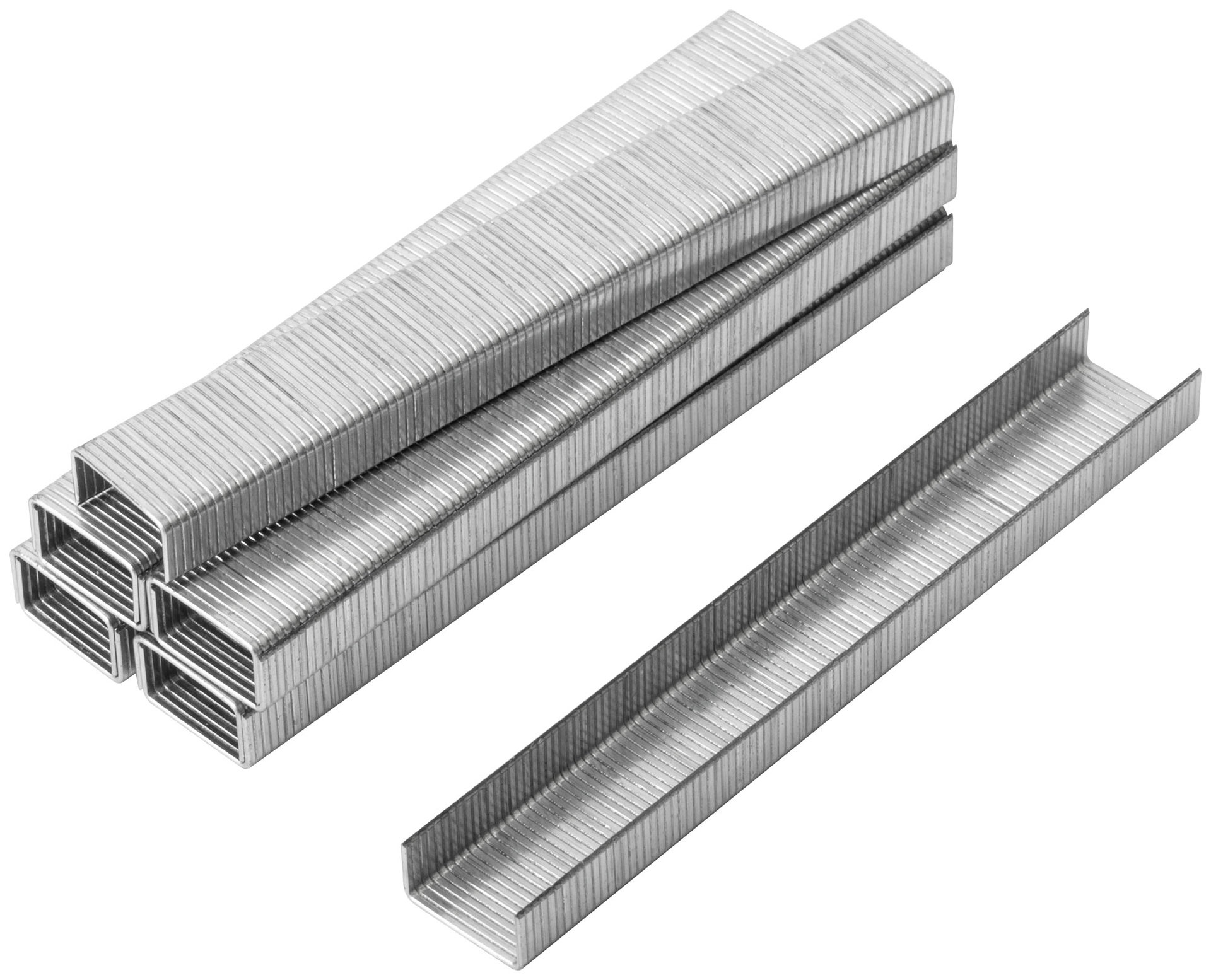 Скобы для степлера закалённые прямоугольные 11,3 мм х 0,7 мм (узкие тип 53) 6 мм, 1000 шт. (31306)