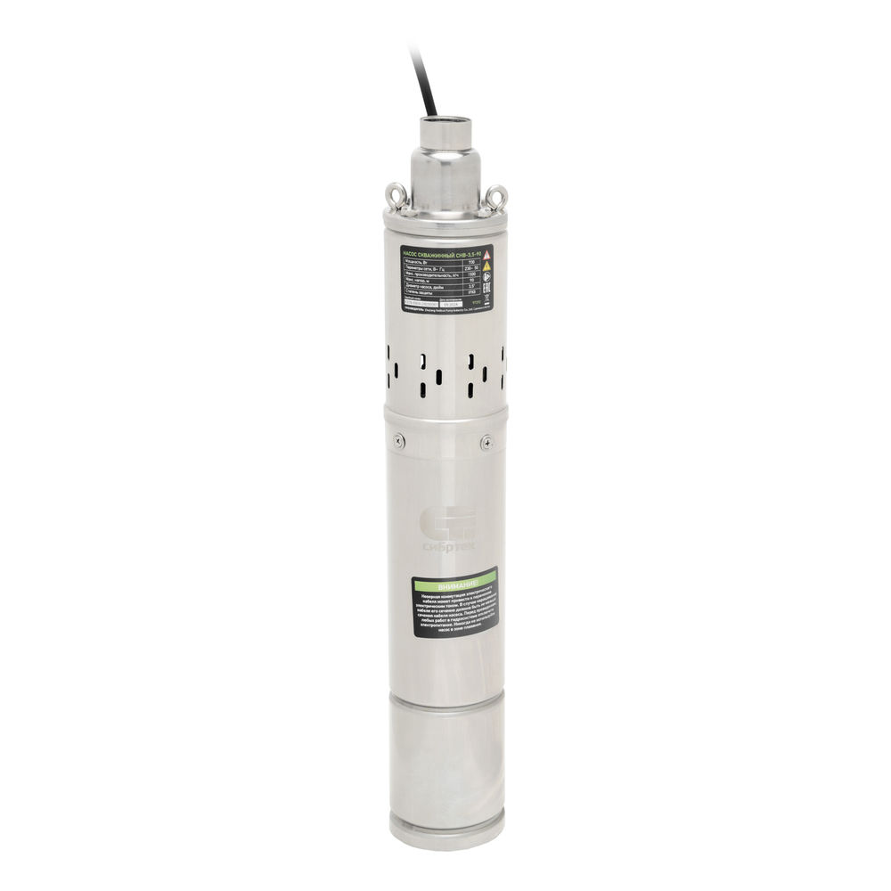 Скважинный насос СНВ-3,5-90, винтовой, диаметр 3,5, 700 Вт, 1500 л/ч, напор 90 м Сибртех (97292)