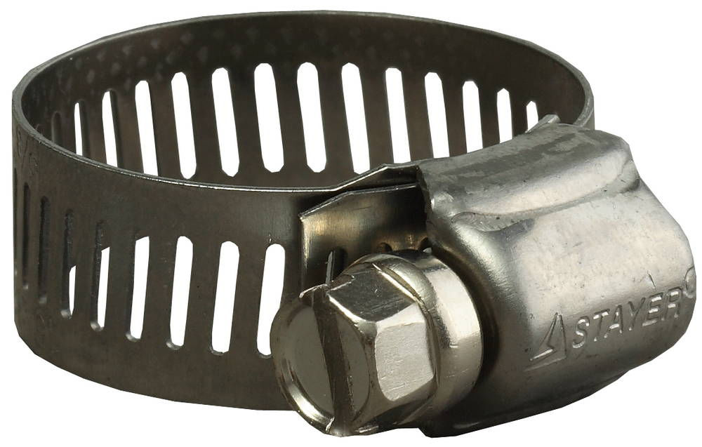 Хомут нержавеющий 92 - 110 мм, просечная лента 12.7 мм, 50 шт STAYER Professional 37812-092-110-50