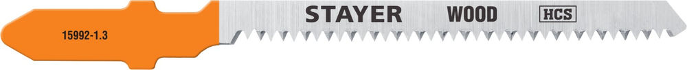 Полотна для лобзика 2 шт, 50 мм / 1.4 мм, T-хвост., HCS сталь, фигурный рез по ламинату/фанере T101AO Professional STAYER 15992-1.3