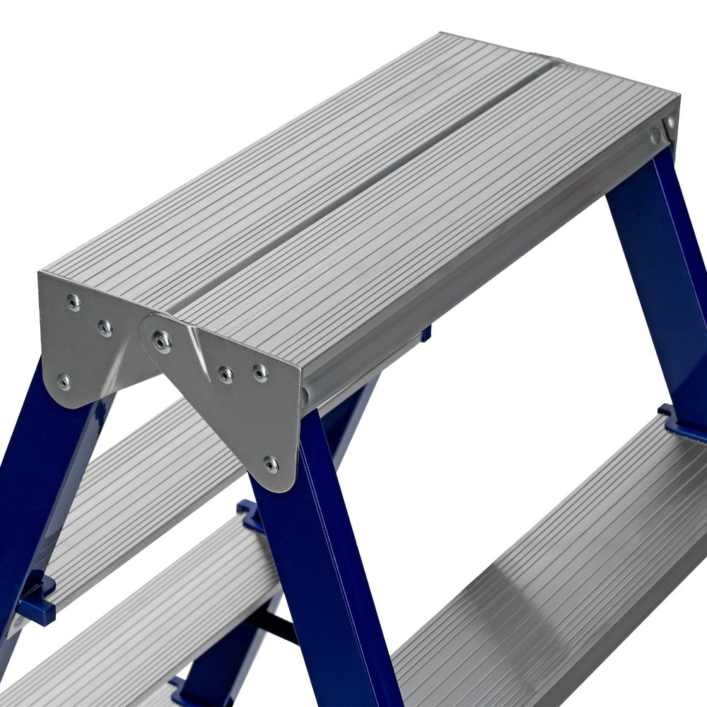 Стремянка двусторонняя 5 ступеней, стальная, Сибртех (97935)